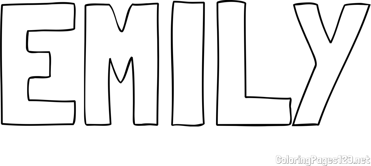 EMILY Coloring Page