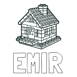 Online Created Coloring Page - EMIR Coloring Page and LEGO House Coloring Page