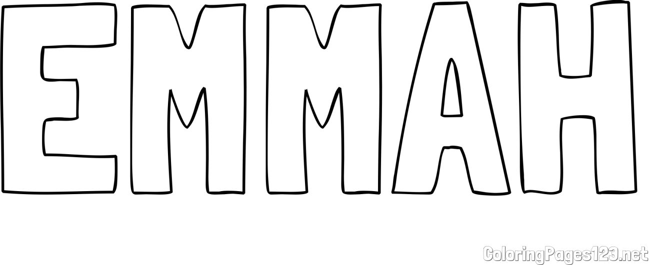EMMAH Coloring Page