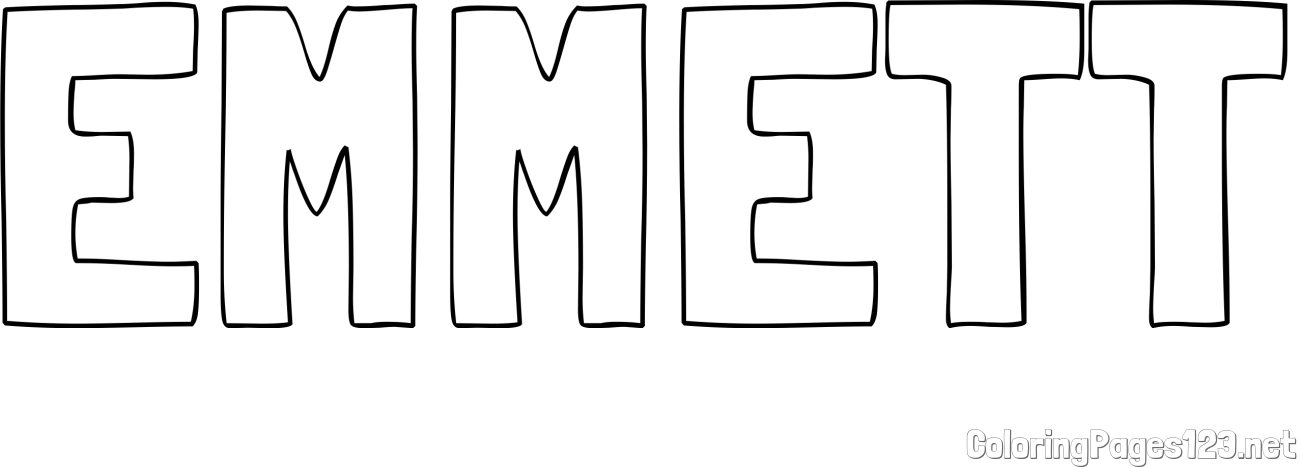 EMMETT Coloring Page