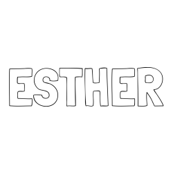 Online Created Coloring Page - ESTHER Coloring Page