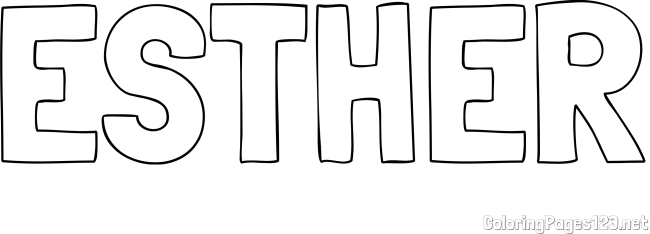 ESTHER Coloring Page