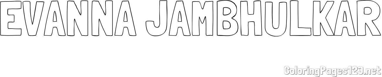 EVANNA JAMBHULKAR Coloring Page