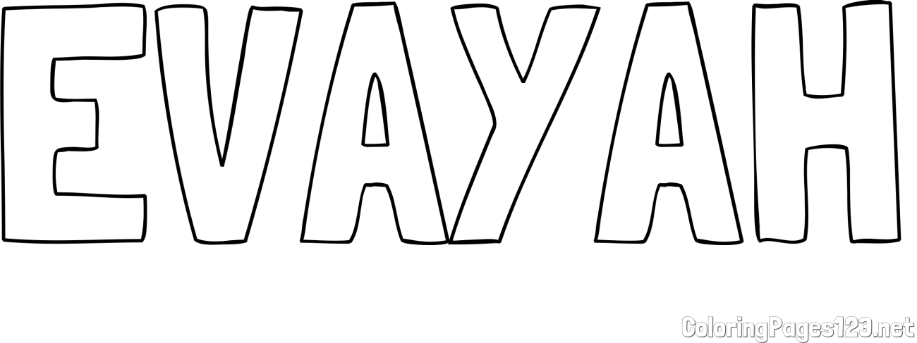 EVAYAH Coloring Page