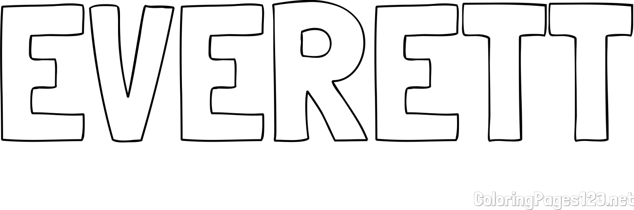 EVERETT Coloring Page