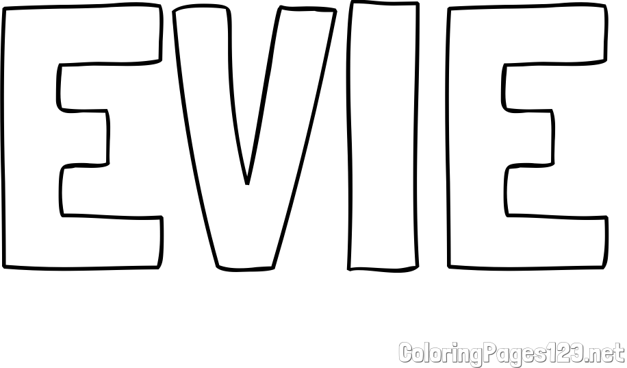 EVIE Coloring Page