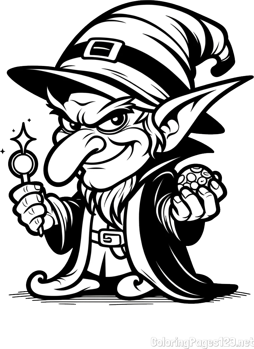 Evil Goblin Coloring Page