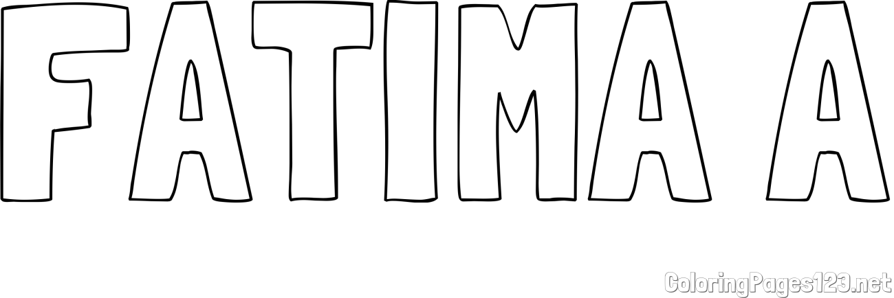 FATIMA A Coloring Page