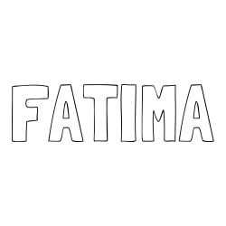 Online Created Coloring Page - FATIMA Coloring Page