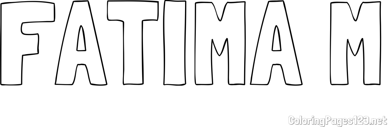 FATIMA M Coloring Page