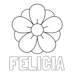 Online Created Coloring Page - FELICIA Coloring Page and Flower Without Stem Coloring Page