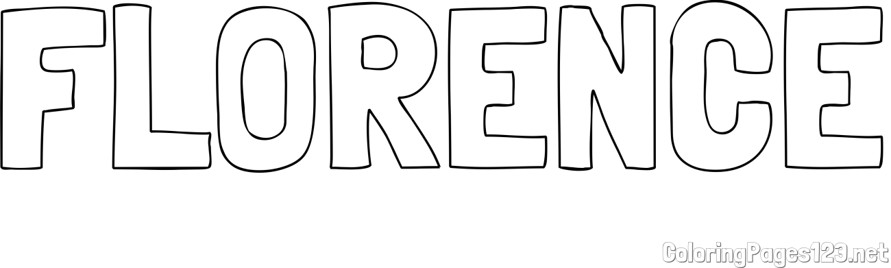 FLORENCE Coloring Page