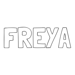 Online Created Coloring Page - FREYA Coloring Page