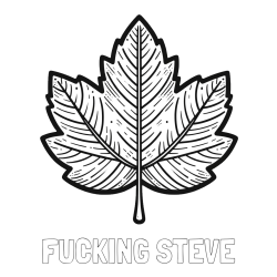 Online Created Coloring Page - FUCKING STEVE Coloring Page and Autumn Leaf Coloring Page