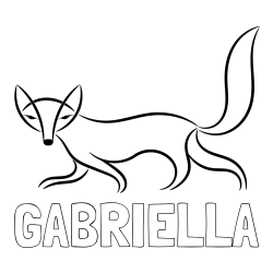 Online Created Coloring Page - GABRIELLA Coloring Page and Artistically Depicted Fox Coloring Page