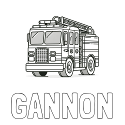 Online Created Coloring Page - GANNON Coloring Page and Coloring Page of a Big Fire Truck