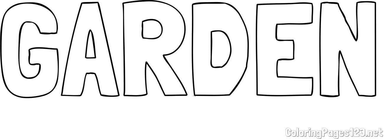 GARDEN Coloring Page
