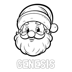 GENESIS Coloring Page and Easy Santa Claus Coloring Page