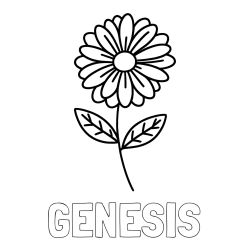 GENESIS Coloring Page and Flower Coloring Page