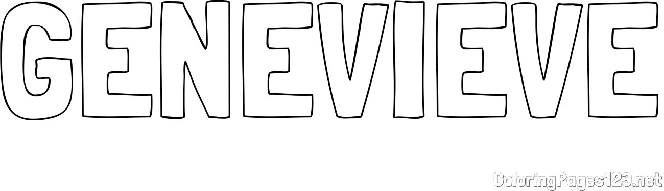 GENEVIEVE Coloring Page