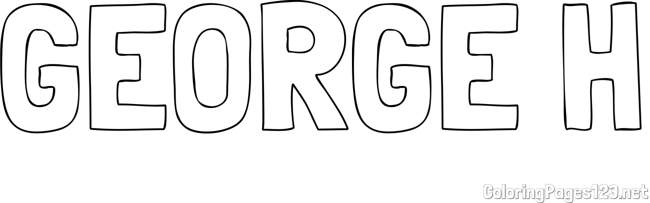 GEORGE H Coloring Page