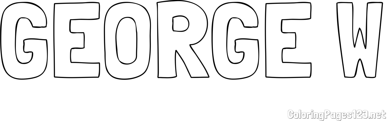 GEORGE W Coloring Page