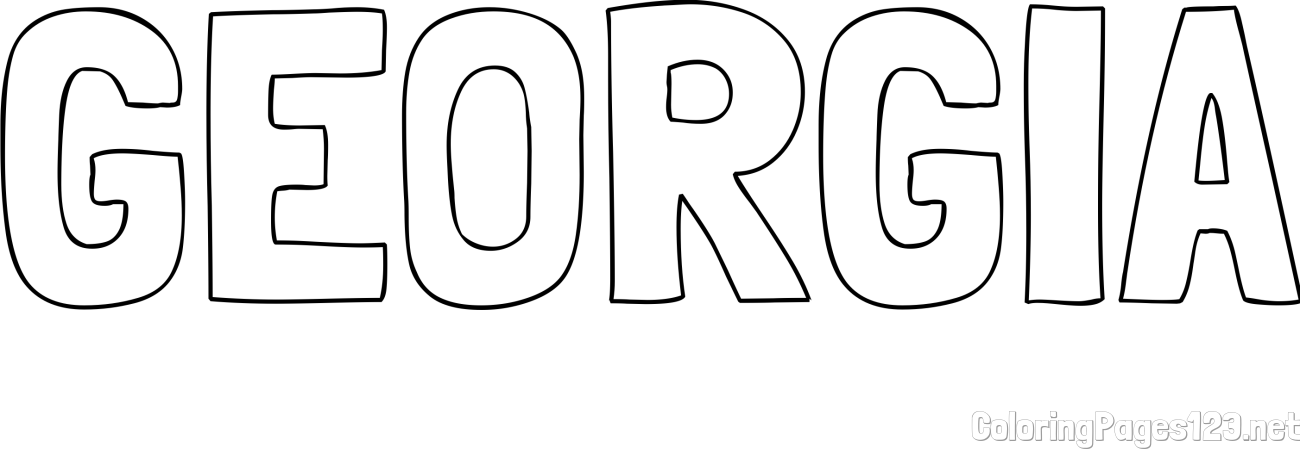 GEORGIA Coloring Page