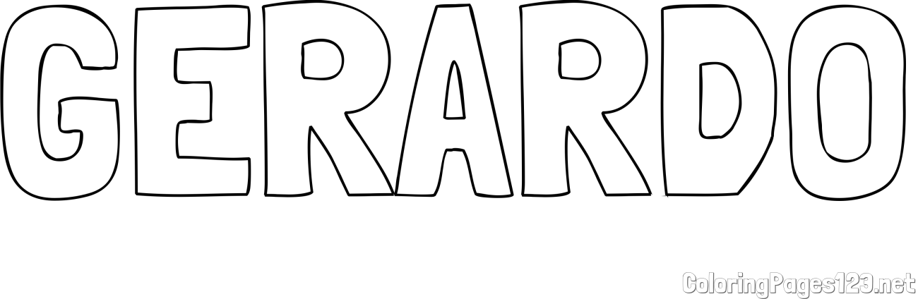 GERARDO Coloring Page