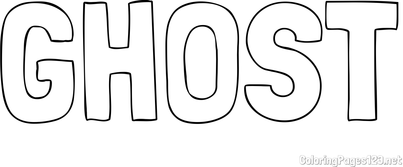 GHOST Coloring Page