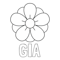 GIA Coloring Page alongside Flower Without Stem Coloring Page