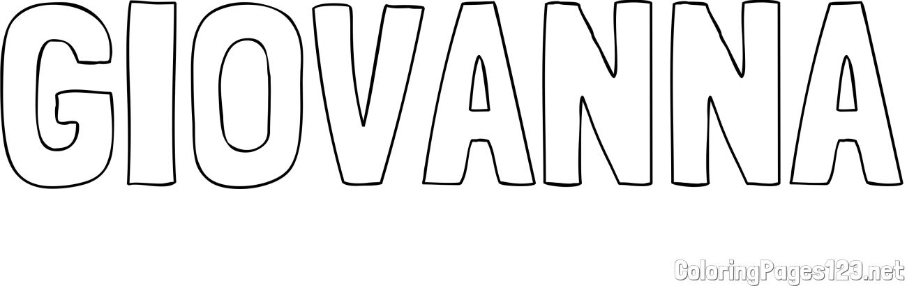 GIOVANNA Coloring Page