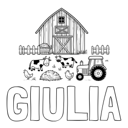 Online Created Coloring Page - GIULIA Coloring Page and Kids Farm Coloring Page