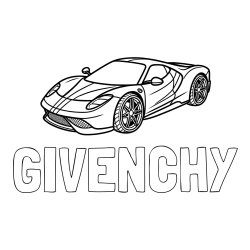 GIVENCHY Coloring Page and Free Printable Coloring Page of a Racing Car