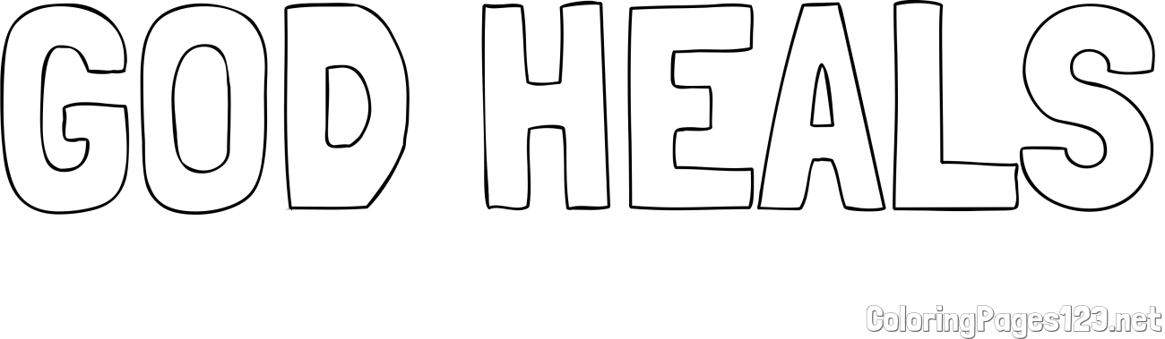 GOD HEALS Coloring Page