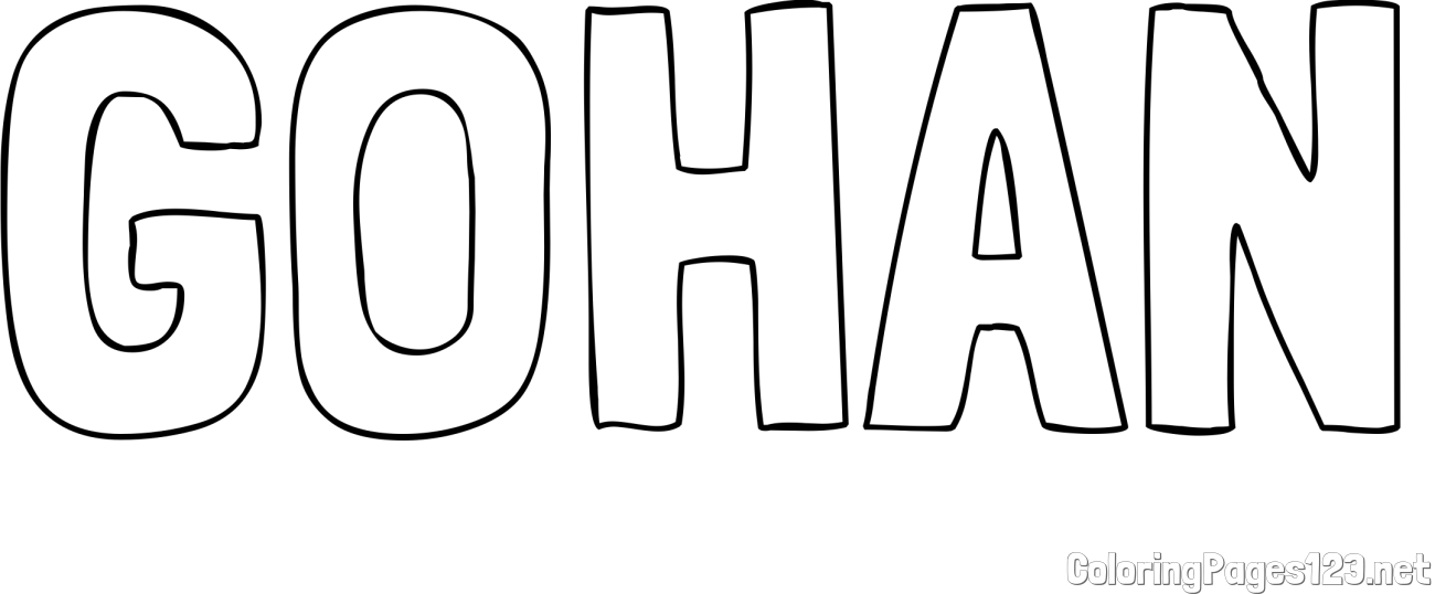GOHAN Coloring Page