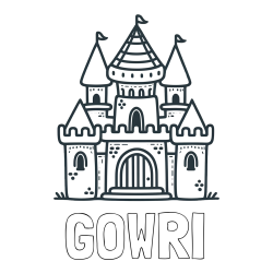 Online Created Coloring Page - GOWRI Coloring Page and Beautiful Castle Coloring Page for Kids