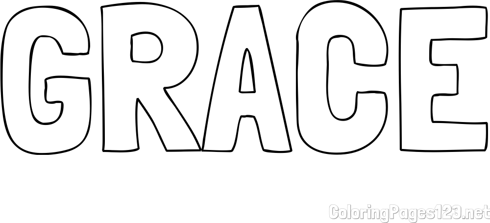 GRACE Coloring Page