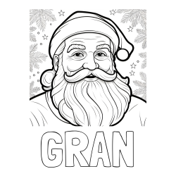 Online Created Coloring Page - GRAN Coloring Page alongside Wonderful Smiling Santa Claus Coloring Page