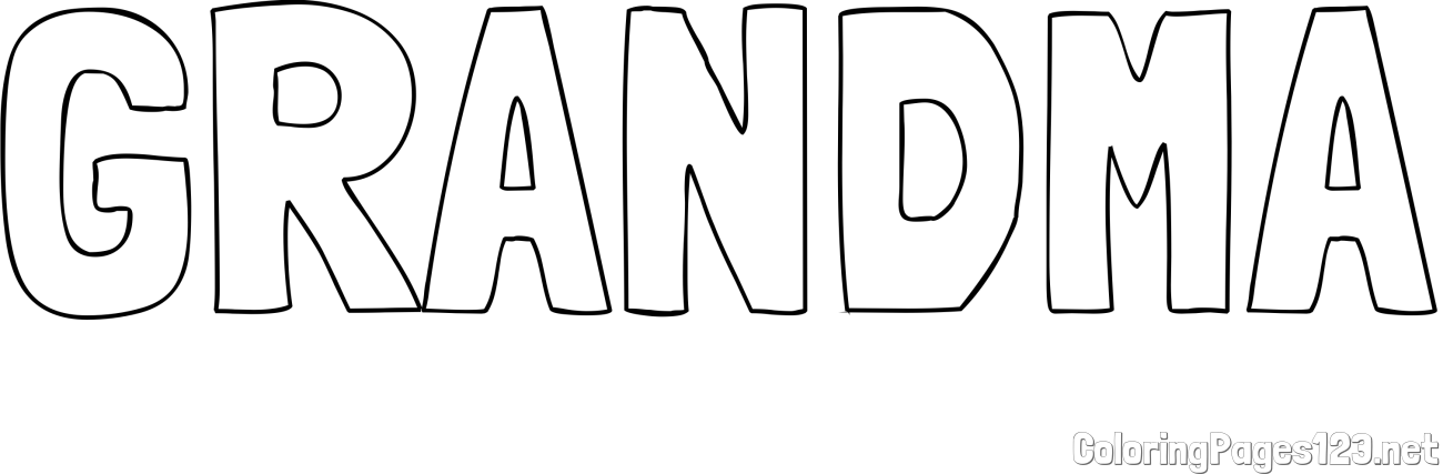 GRANDMA Coloring Page