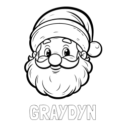 GRAYDYN Coloring Page and Easy Santa Claus Coloring Page