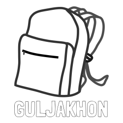 Online Created Coloring Page - GULJAKHON Coloring Page and School Backpack Coloring Page