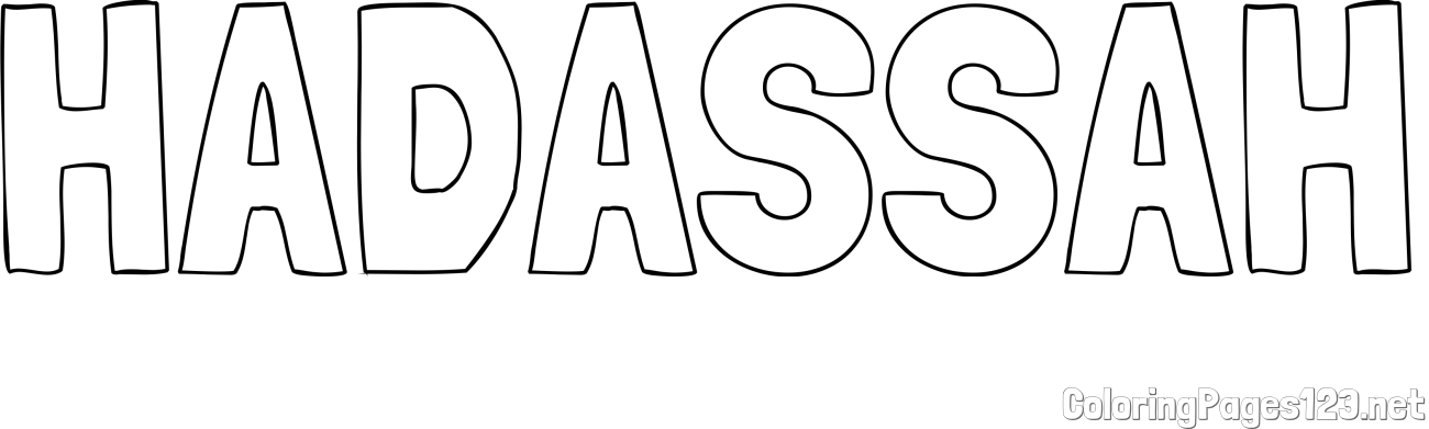 HADASSAH Coloring Page