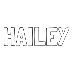 HAILEY Coloring Page