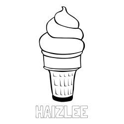 Online Created Coloring Page - HAIZLEE Coloring Page and Ice Cream Coloring Page