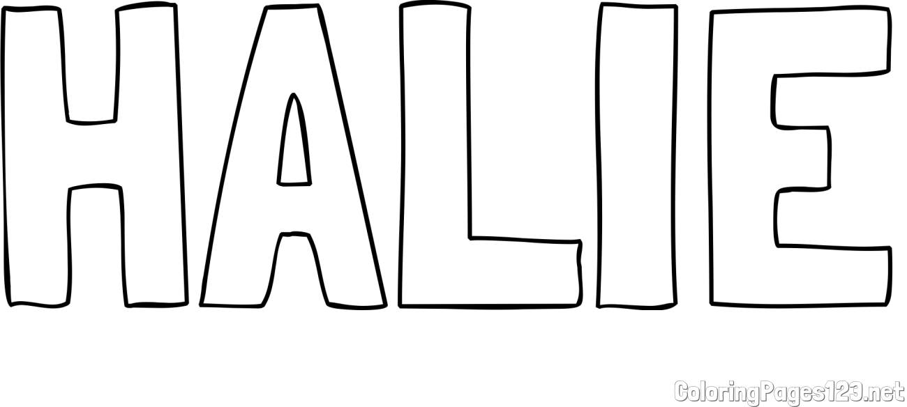 HALIE Coloring Page