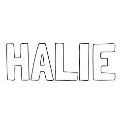 Online Created Coloring Page - HALIE Coloring Page