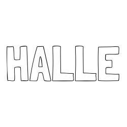 Online Created Coloring Page - HALLE Coloring Page