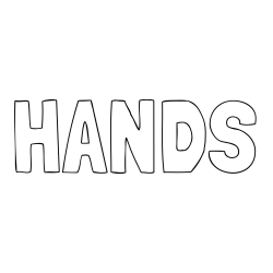 Online Created Coloring Page - HANDS Coloring Page