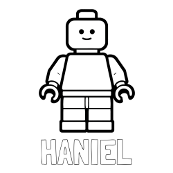 Online Created Coloring Page - HANIEL Coloring Page and Easy LEGO Character Coloring Page