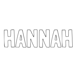 HANNAH Coloring Page